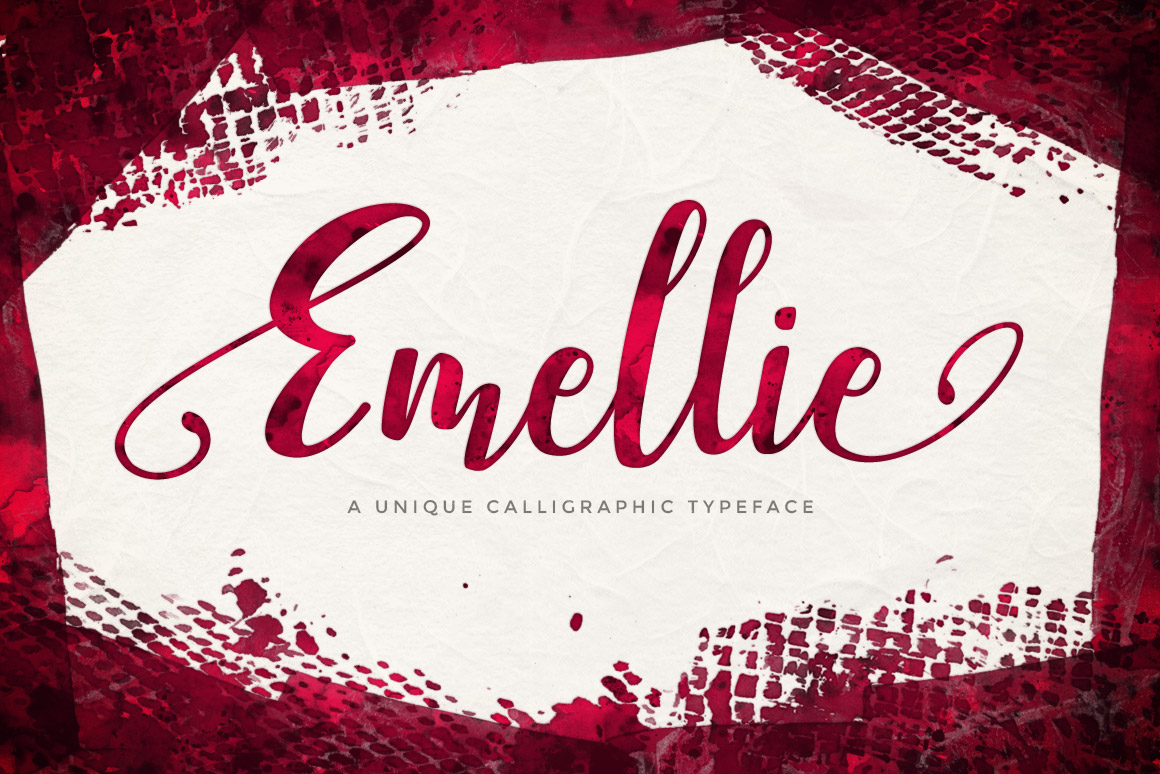 付费手写英文字体 Emellie Script Font