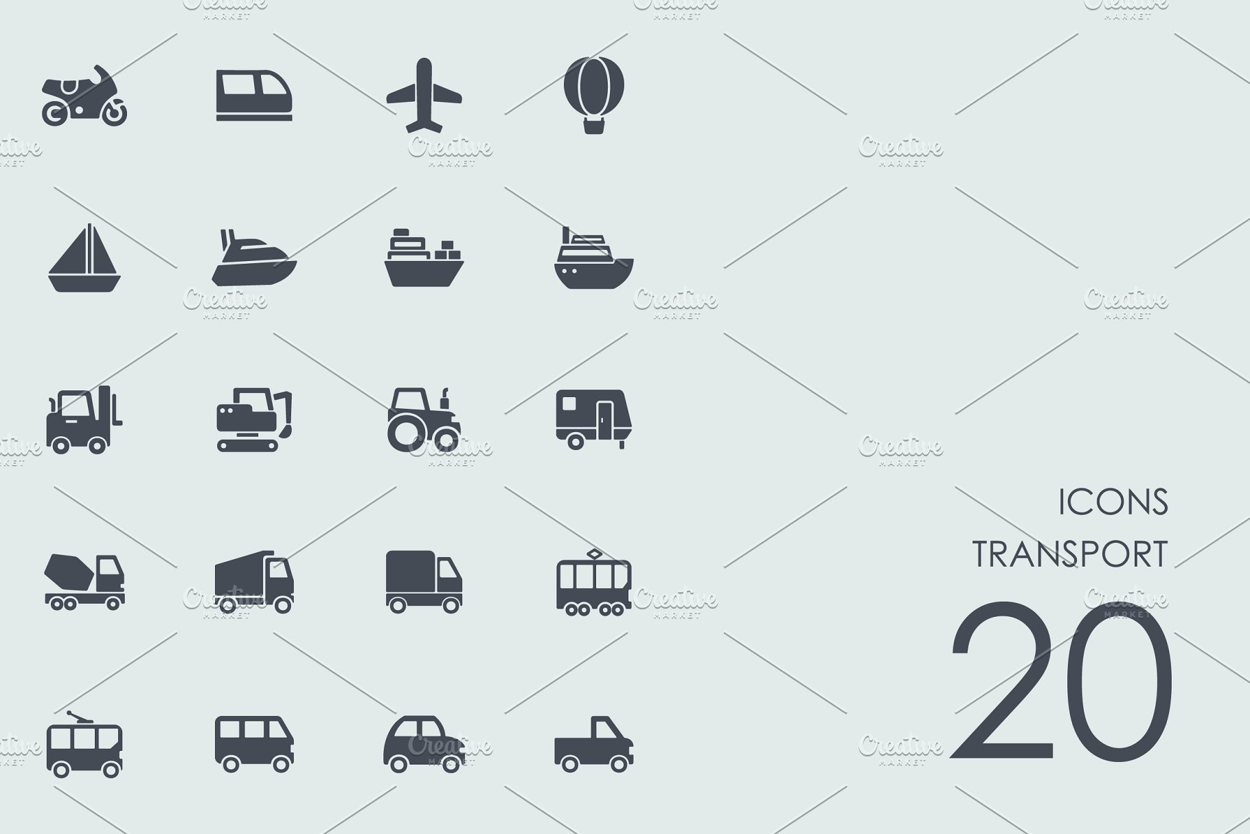 交通图标 Transport icons #92508