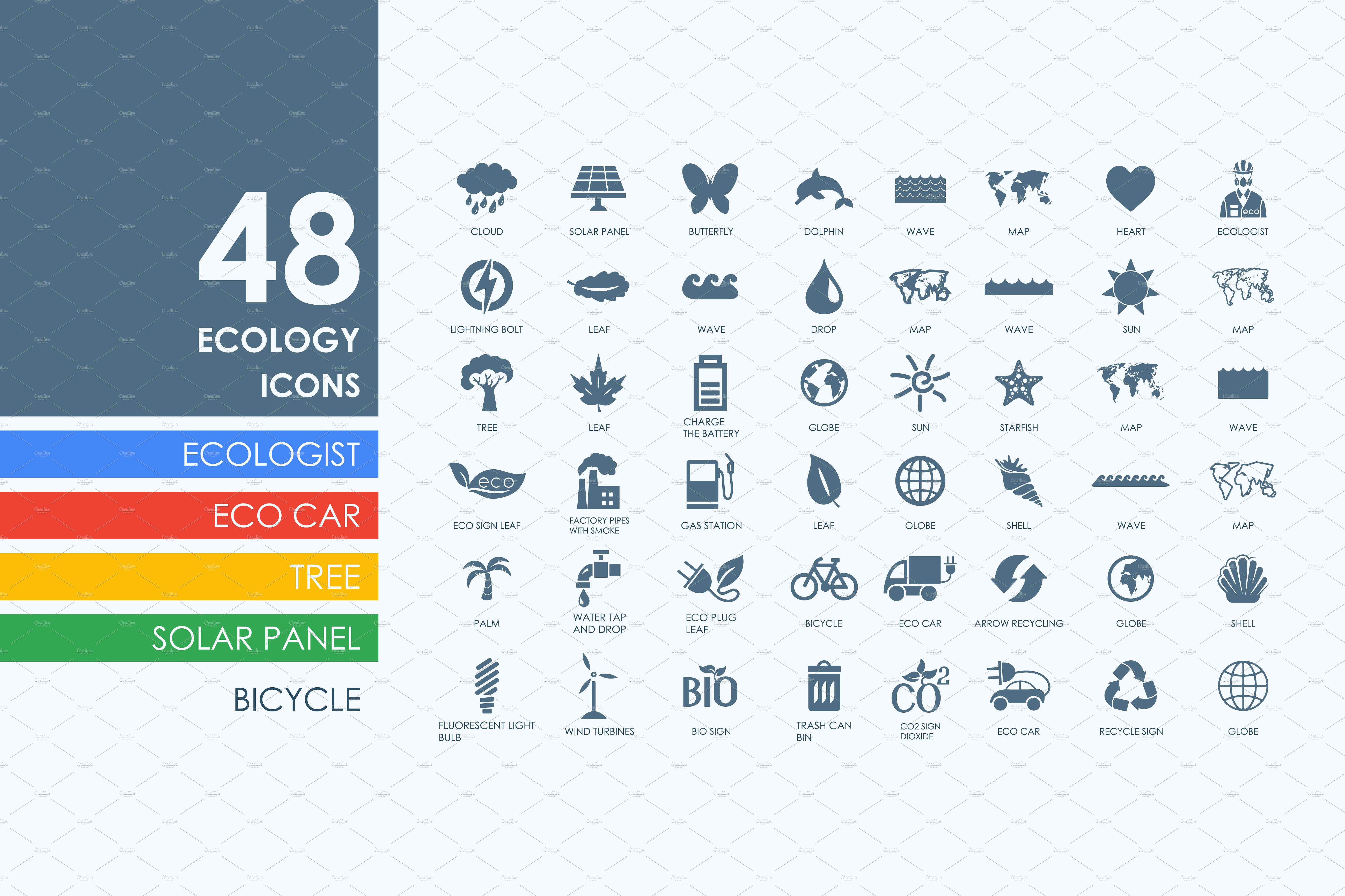 能源生态环境主题图标 48 Ecology icons