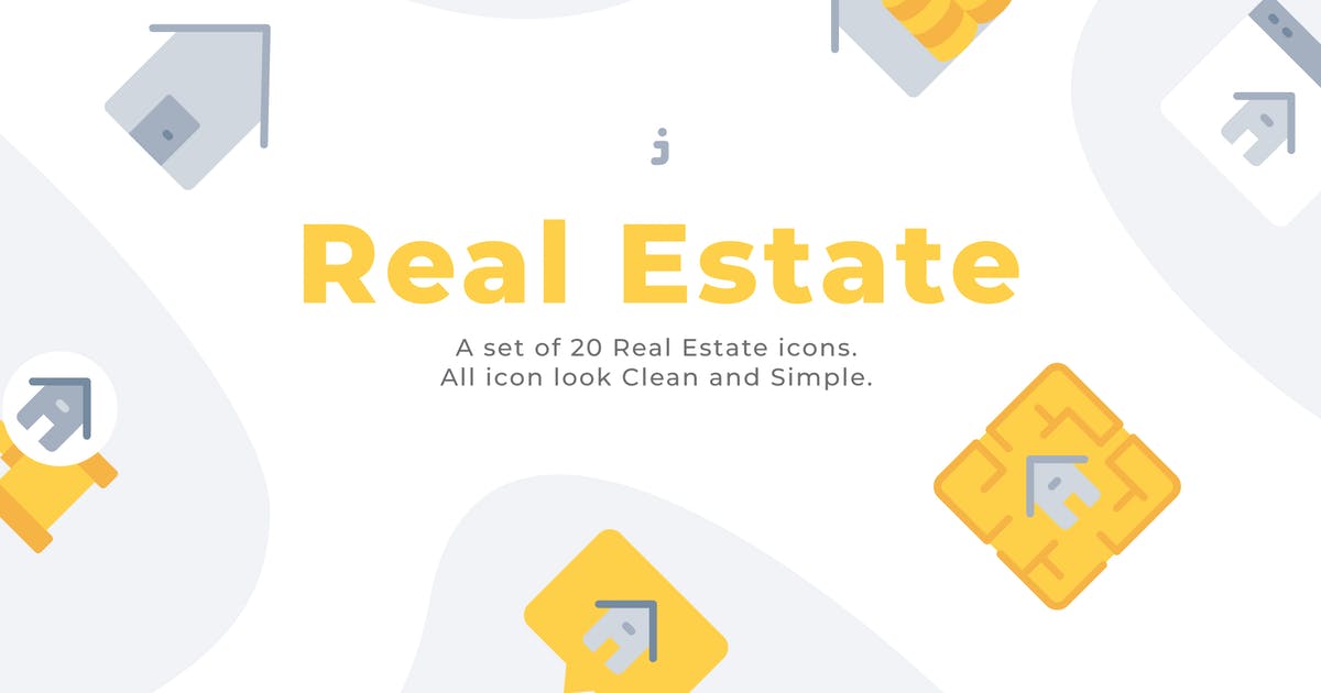 20枚房地产销售主题扁平化图标real-estate-ico