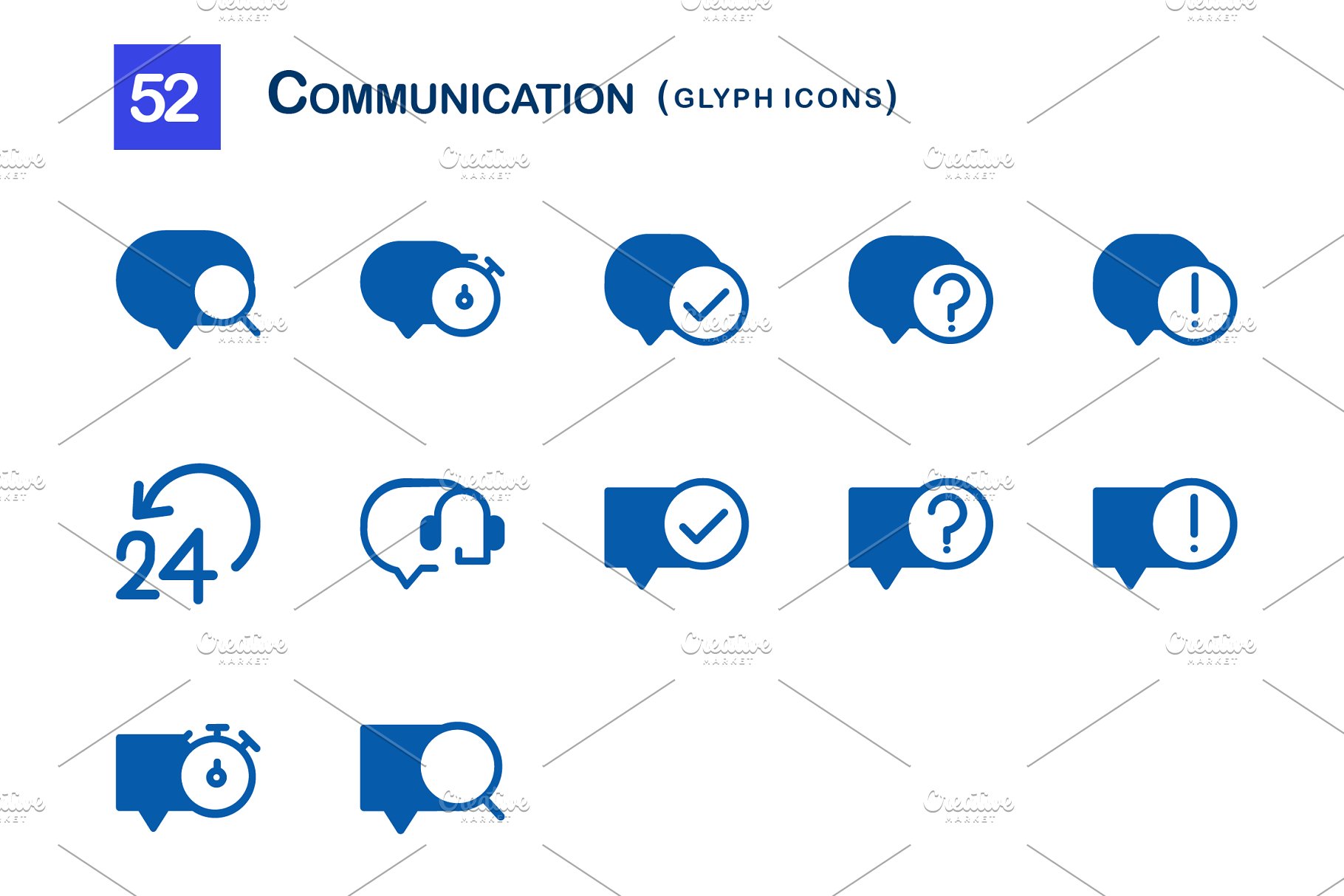 通信符号图标 Communication Glyph Ico