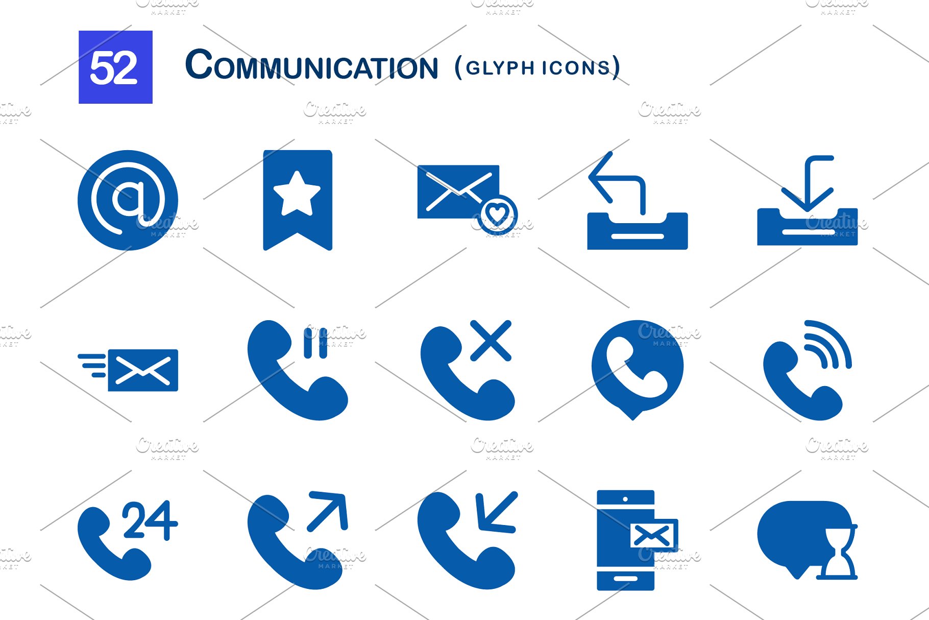 通讯符号图标 52 Communication Glyph