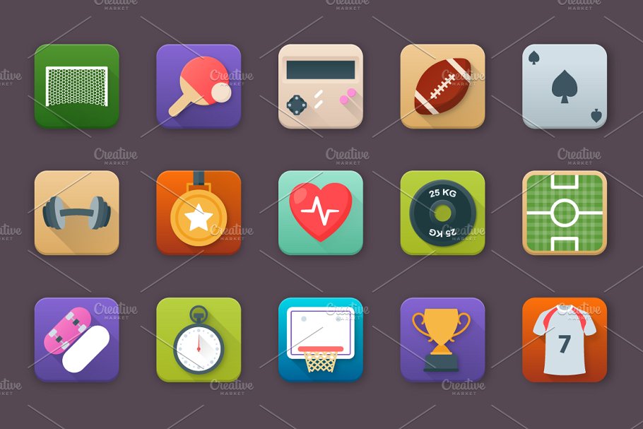 75个运动应用图标 75 Sports App Icons