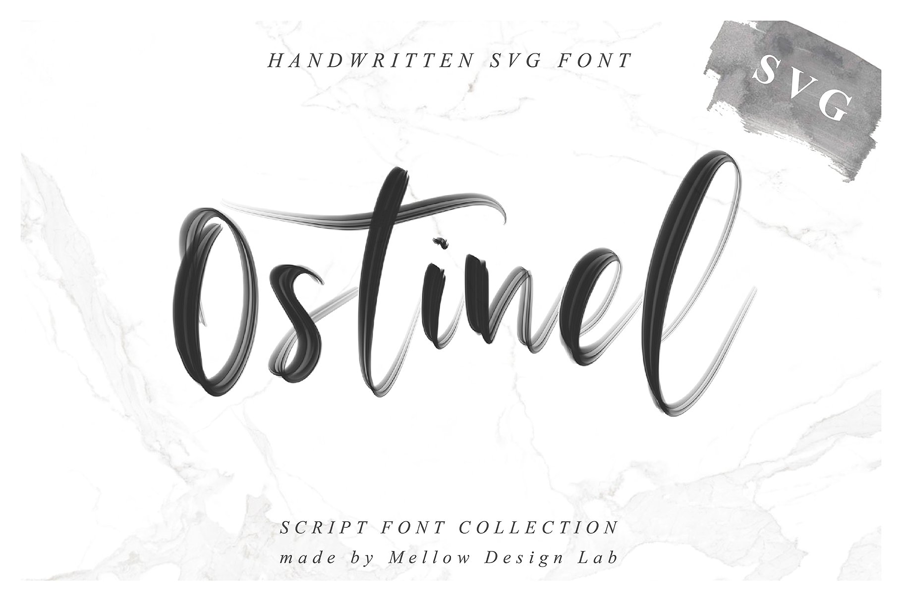 行云流水英文书法SVG画笔字体 Ostinel SVG Sc