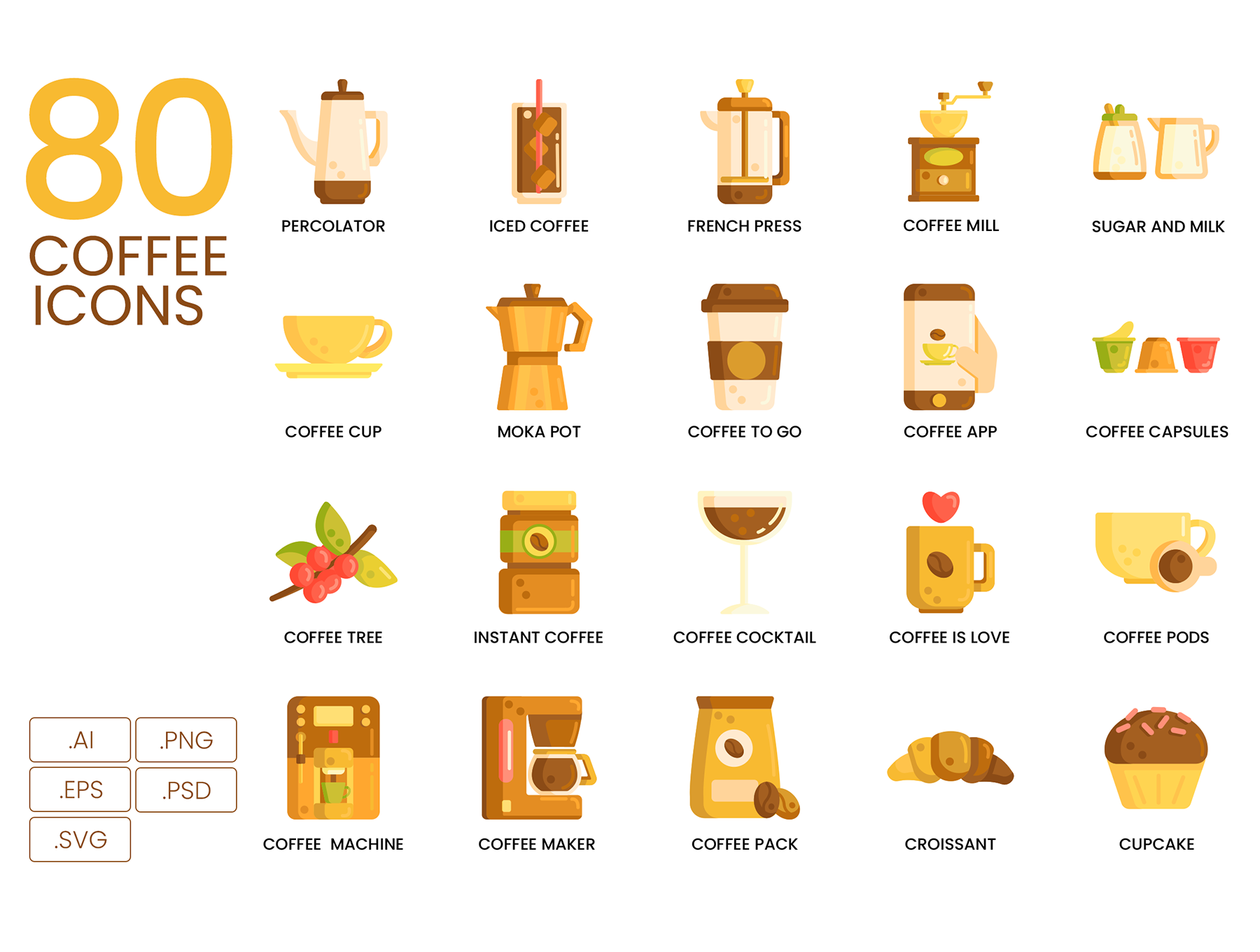 美食咖啡图标套装Coffee Icons #631786