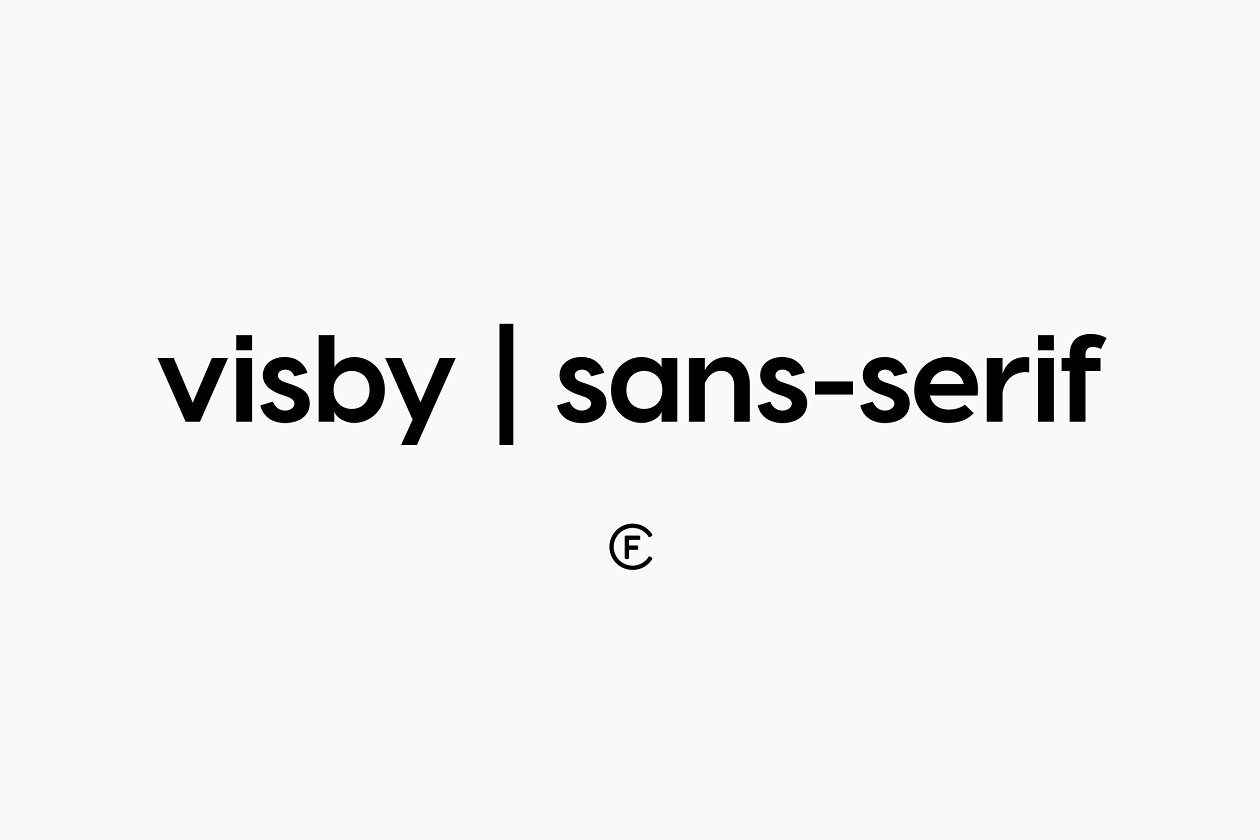 无衬线英文字体 Visby CF Geometric San