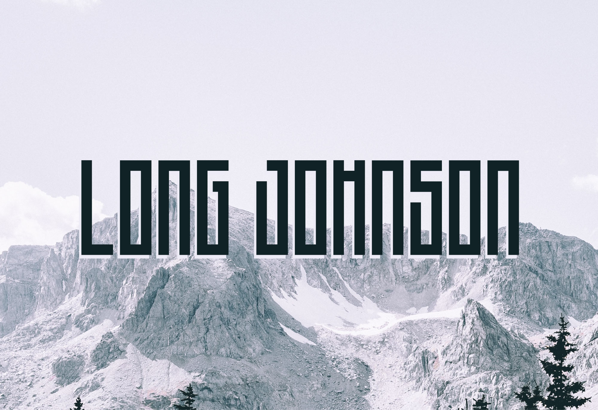 海报标题设计英文无衬线粗体字体 Long Johnson F