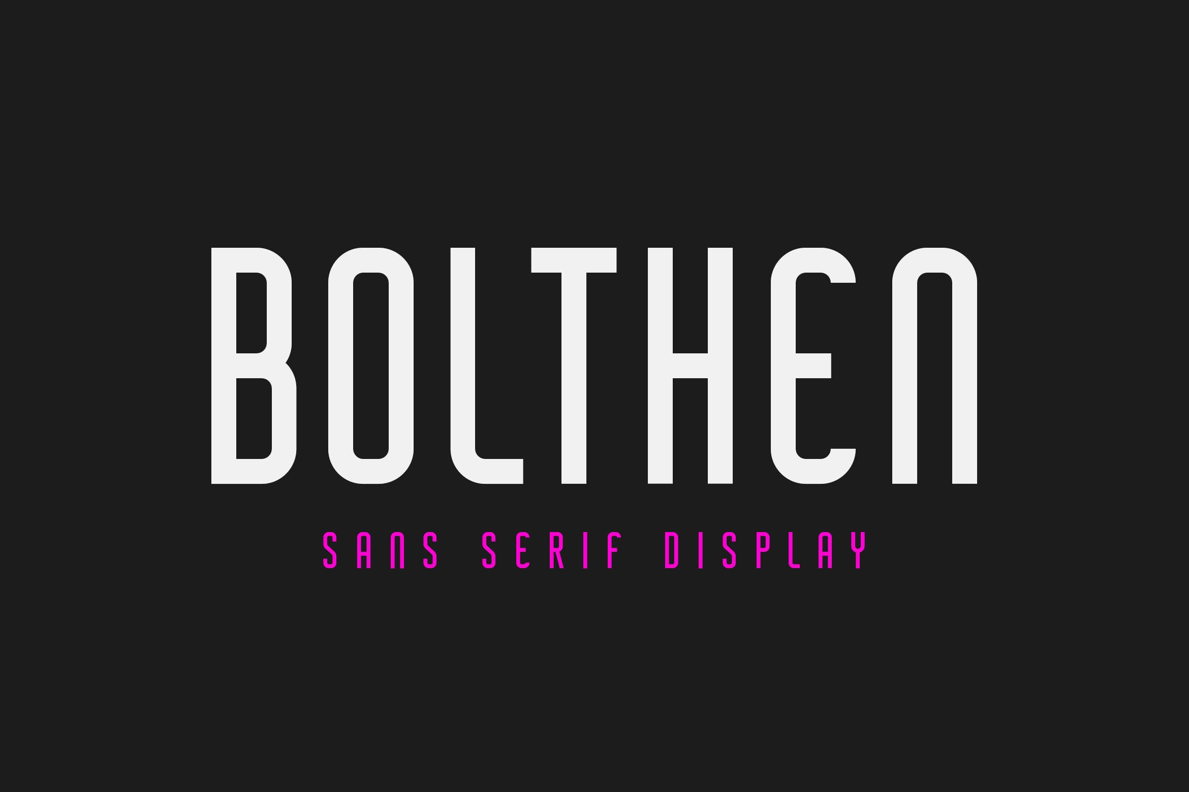 包装设计英文无衬线字体 Bolthen Sans Seri