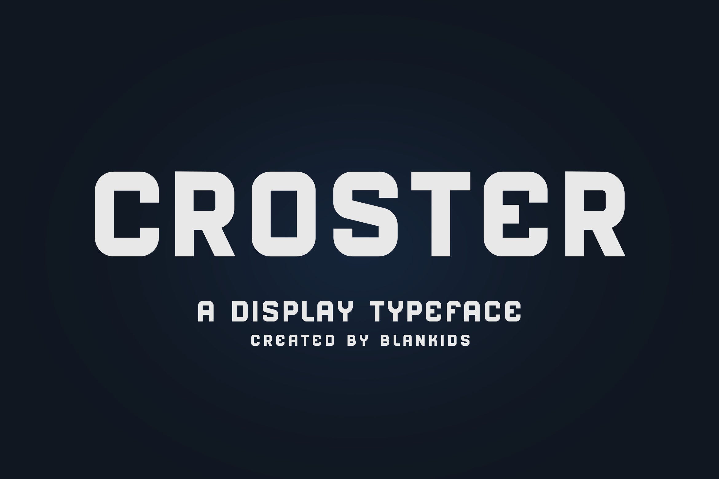 圆润英文无衬线排版字体 Croster Display Ty