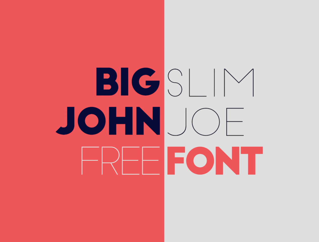 免费标题排版无衬线字体 Big John Slim Joe