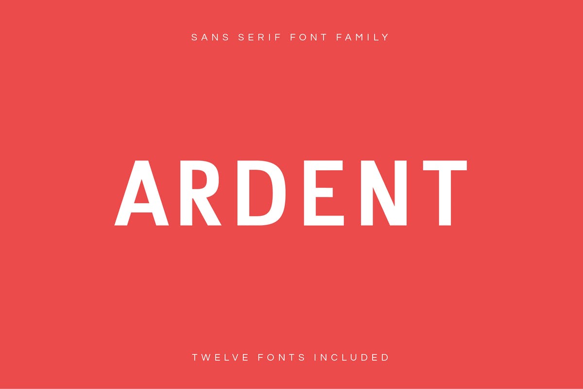 现代设计风格英文排版无衬线字体Ardent Sans – M