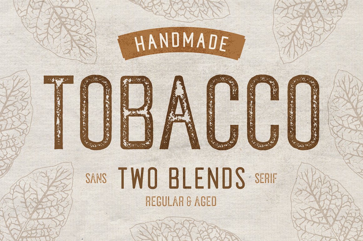 复古风格设计适用的英文无衬线字体 Tobacco Sans
