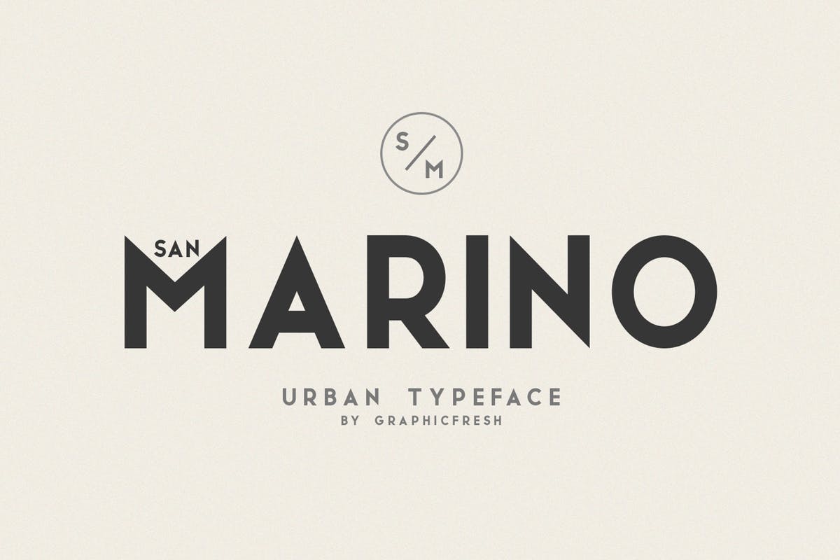时尚和优雅无衬线英文字体 San Marino  Four