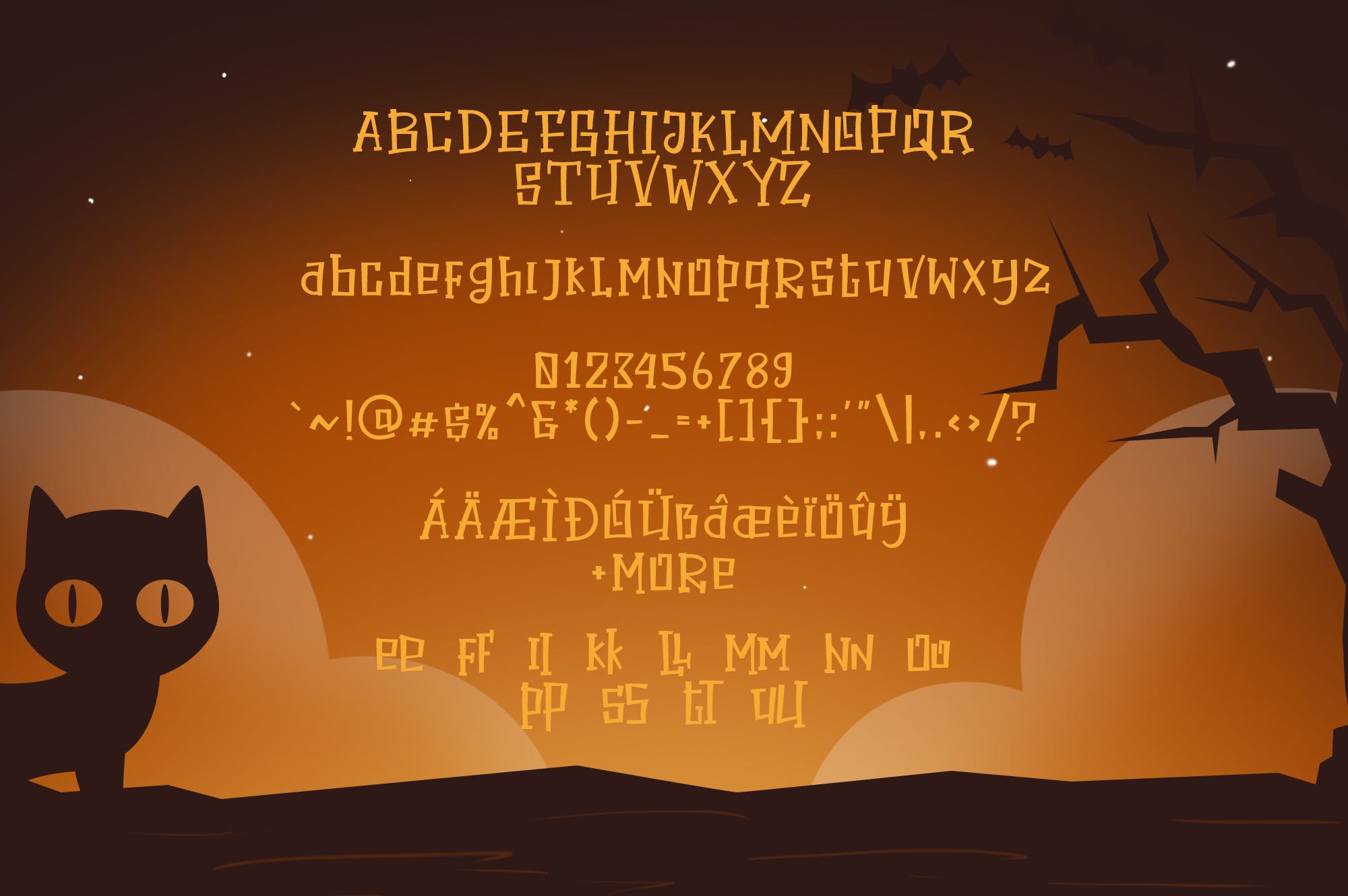 万圣节节日主题无衬线英文设计字体 Halloween Sec