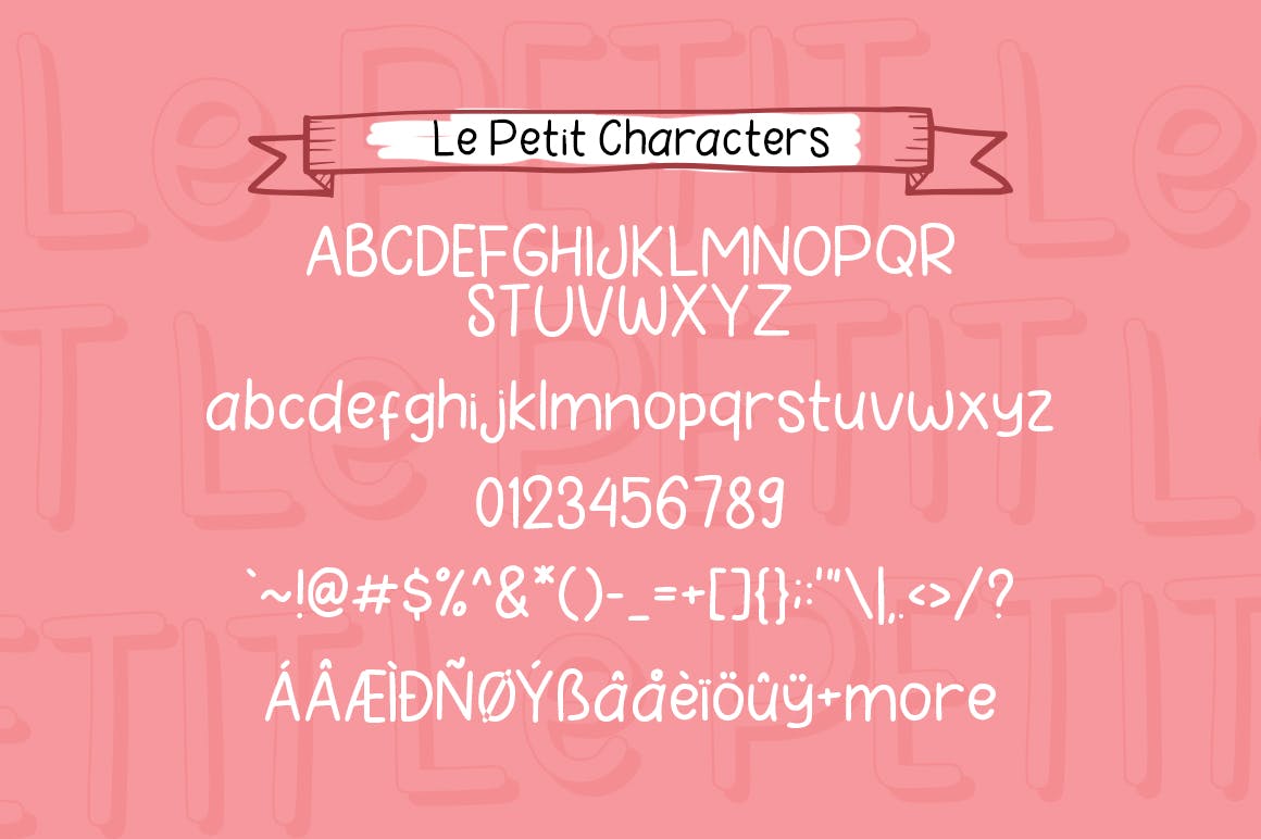 儿童主题设计英文可爱笔画无衬线字体下载 Le Petit F