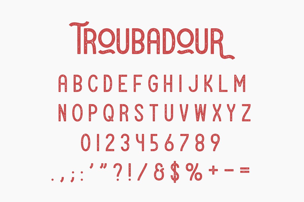 创意英文无衬线字体下载 Troubadour Font Co