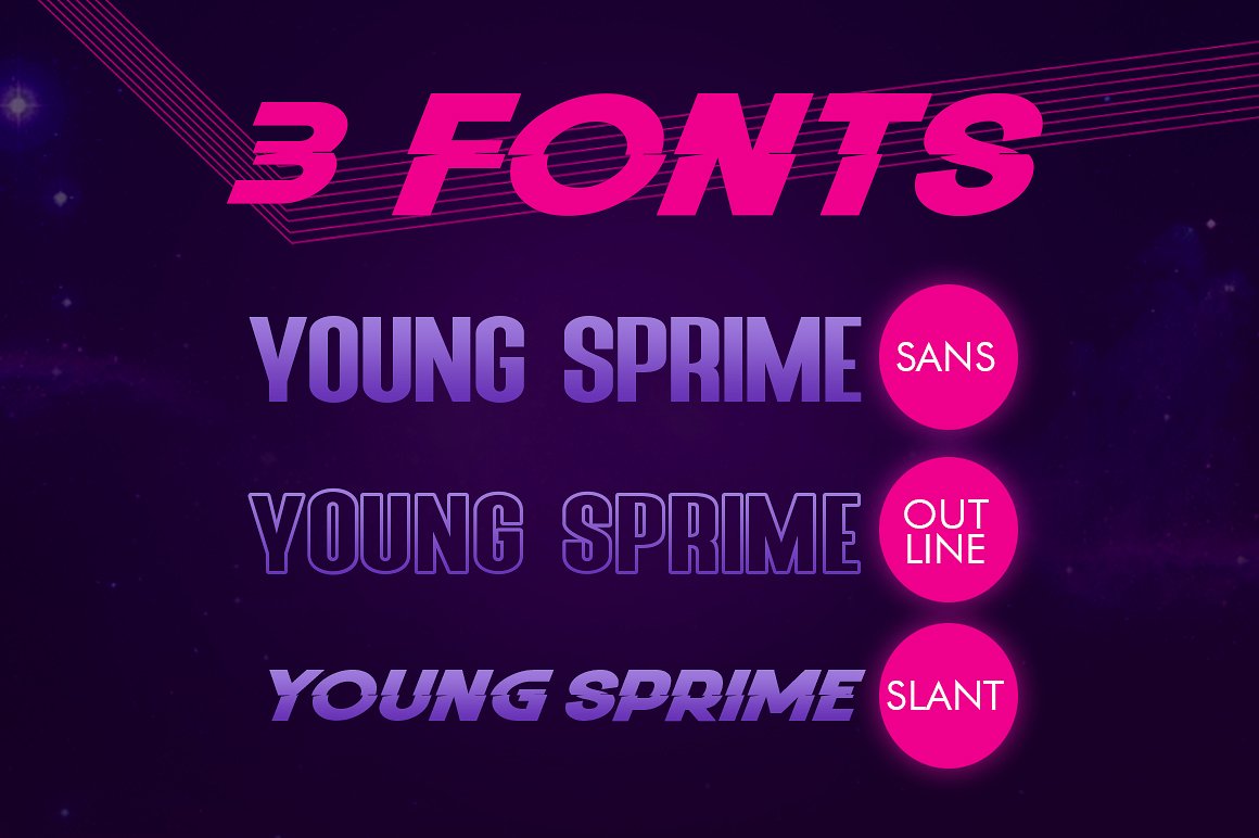 年轻充满活力的英文字体库 Young Sprime #295