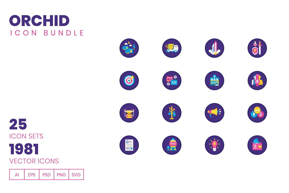 兰花系列icon图标ORCHID ICON BUNDLE