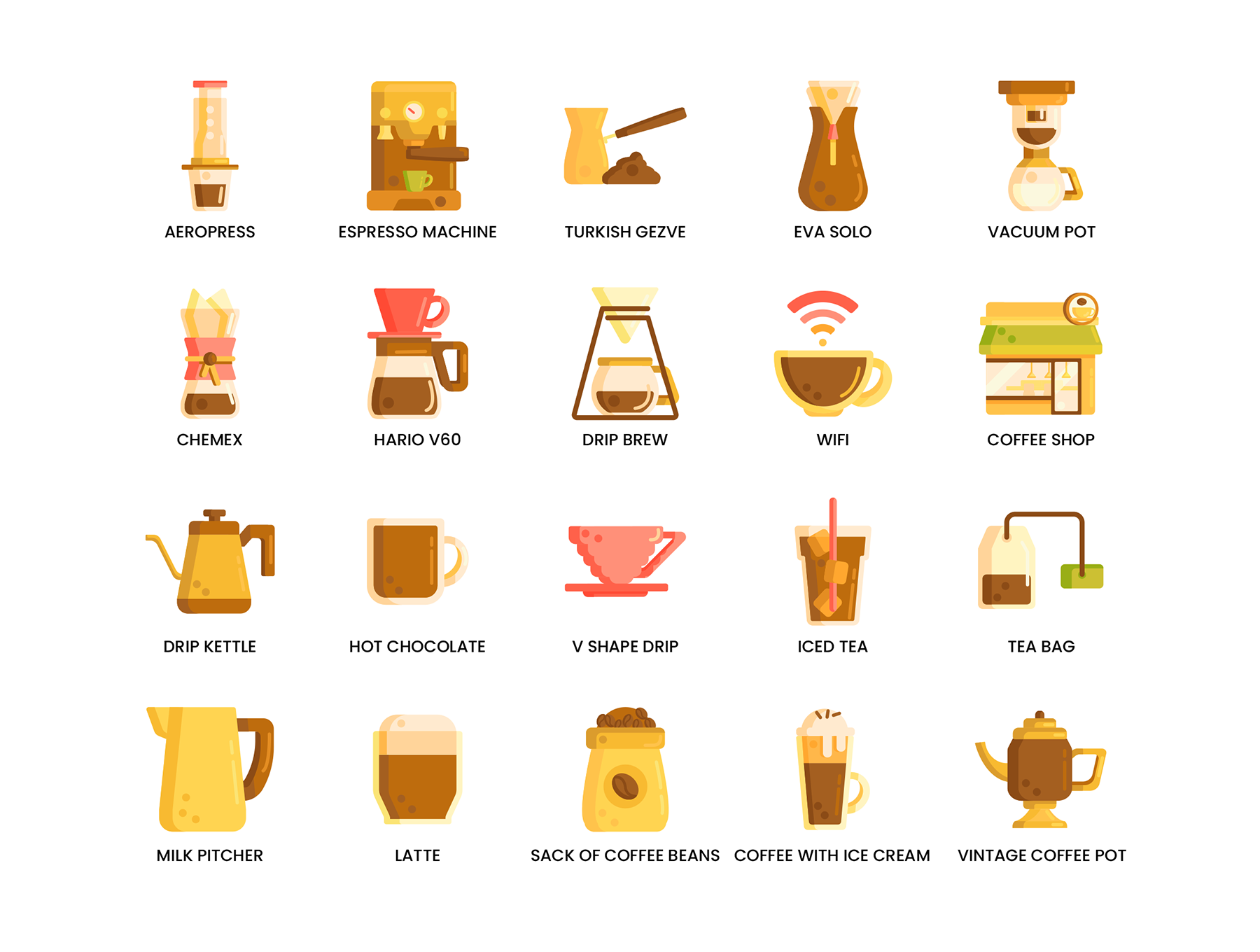 美食咖啡图标套装Coffee Icons #631786