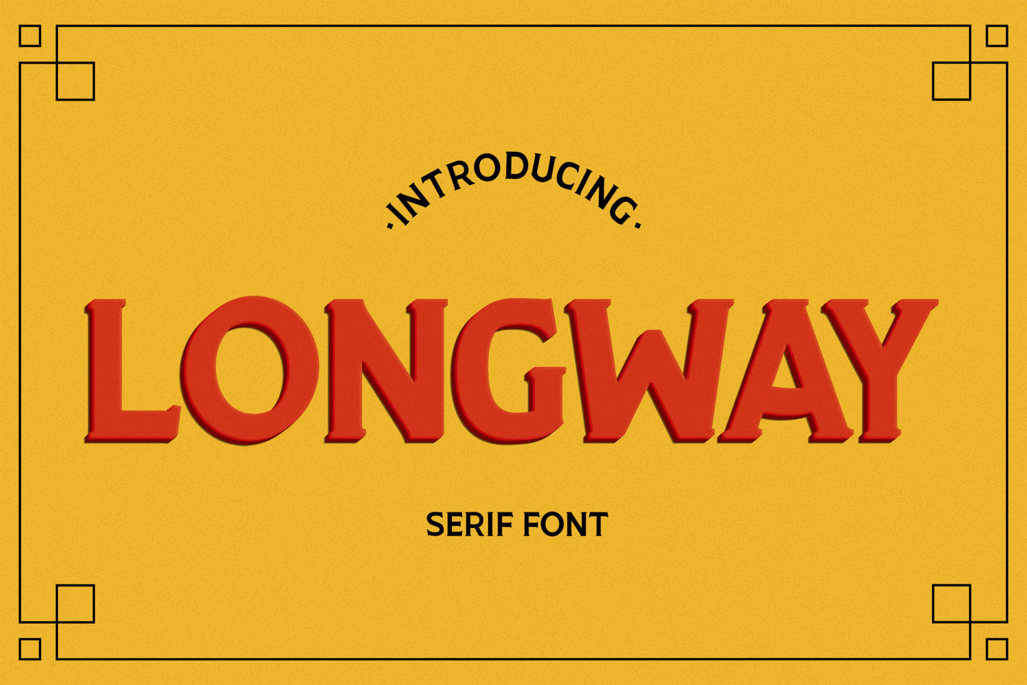 品牌设计专属全大写英文衬线字体 Longway Serif