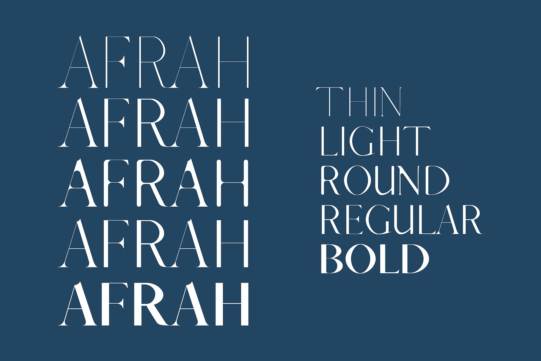 创意设计必备英文衬线字体家族 Afrah Serif Fon