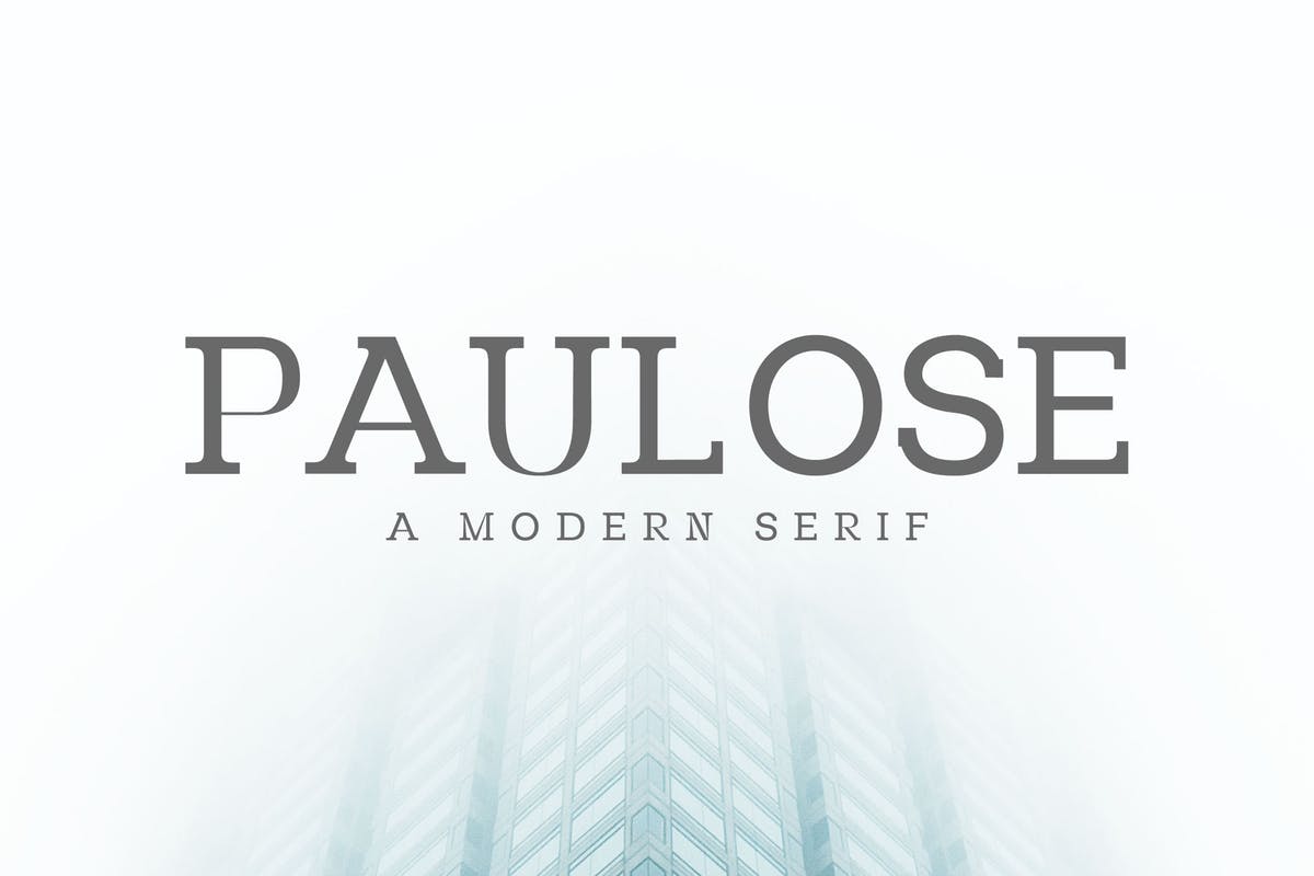 现代时尚优雅圆形衬线字体家族 Paulose Modern