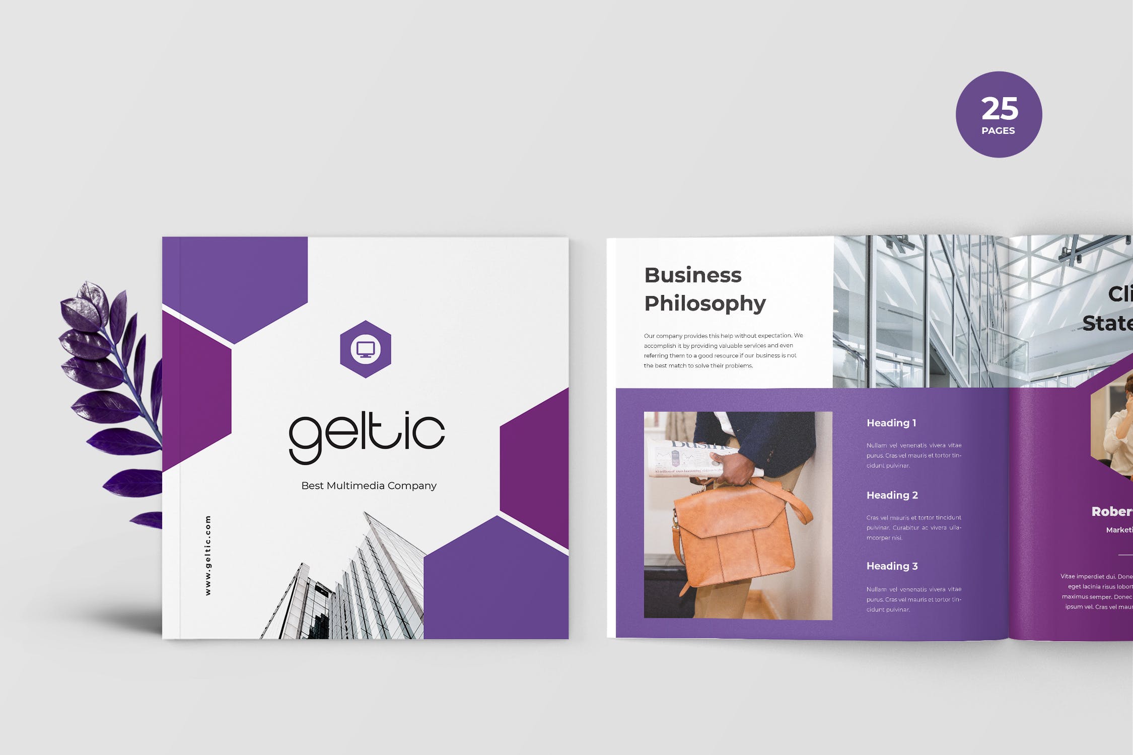 企业业务宣传折页宣传册设计模板 Geltic – Busin