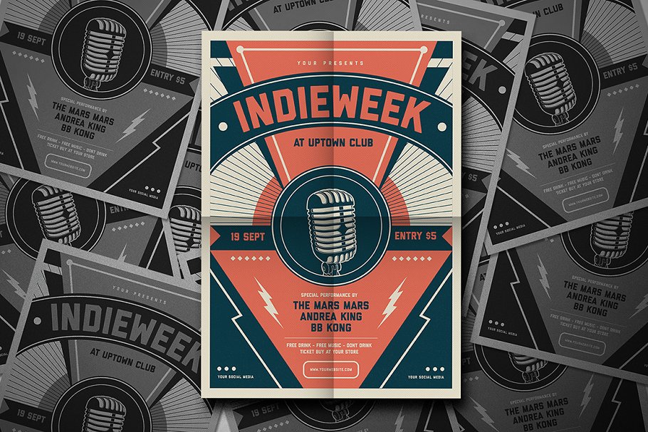 活动节日宣传海报传单 Indie Week Flyer #1