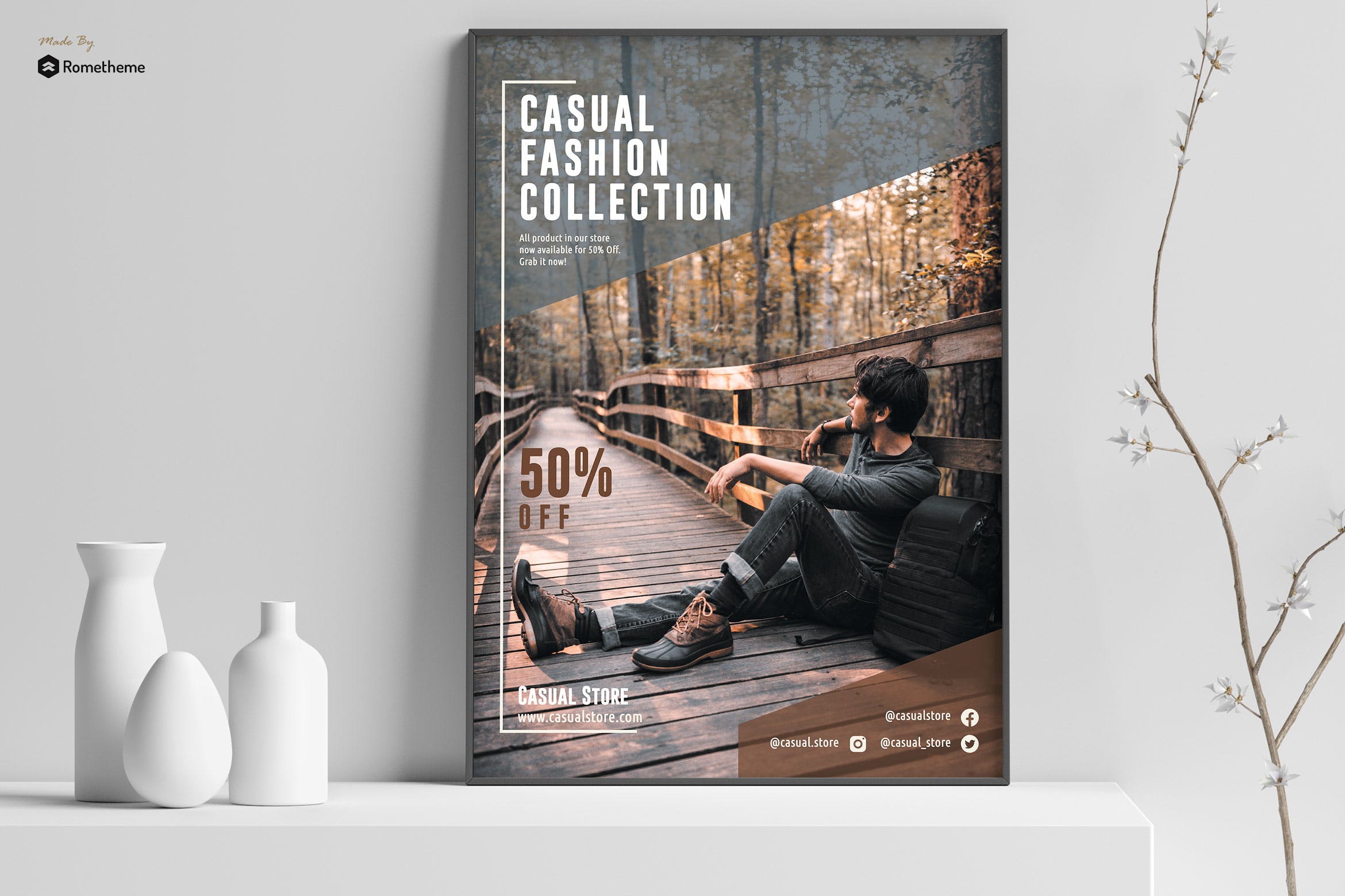 时尚服饰品牌促销宣传海报Casual – Fashion P