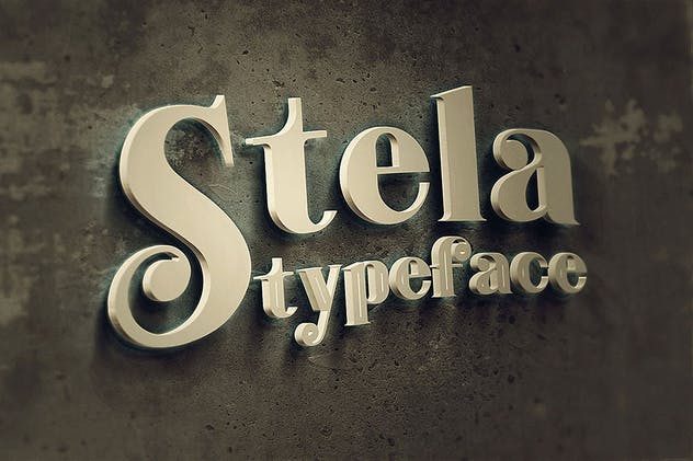复古外观风格英文衬线装饰字体下载 Stela – Displ