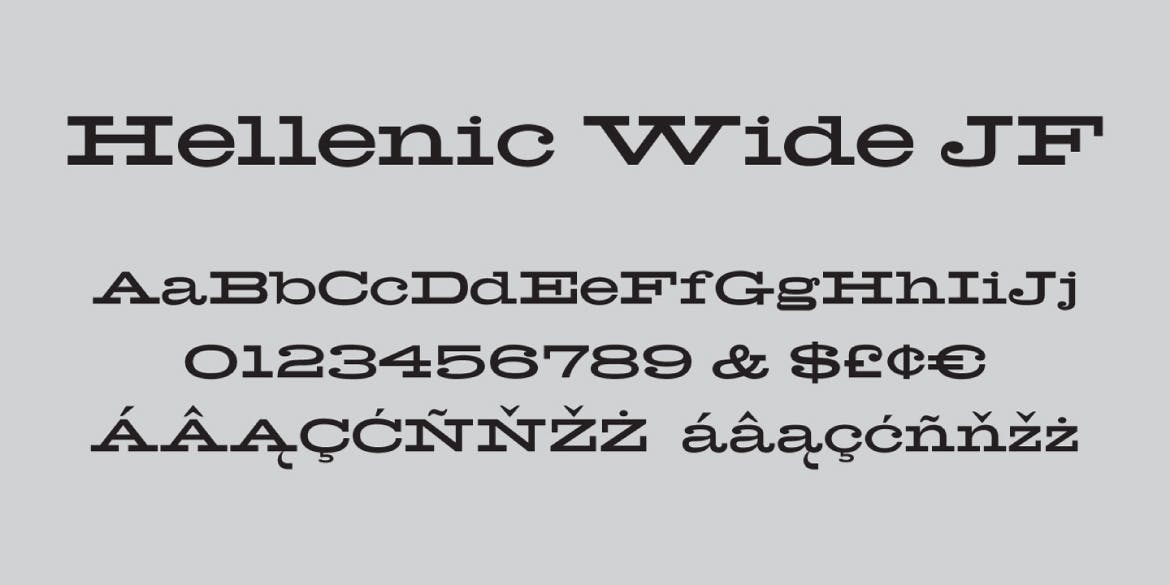 20世纪中叶欧洲复古风格英文衬线字体下载 Hellenic