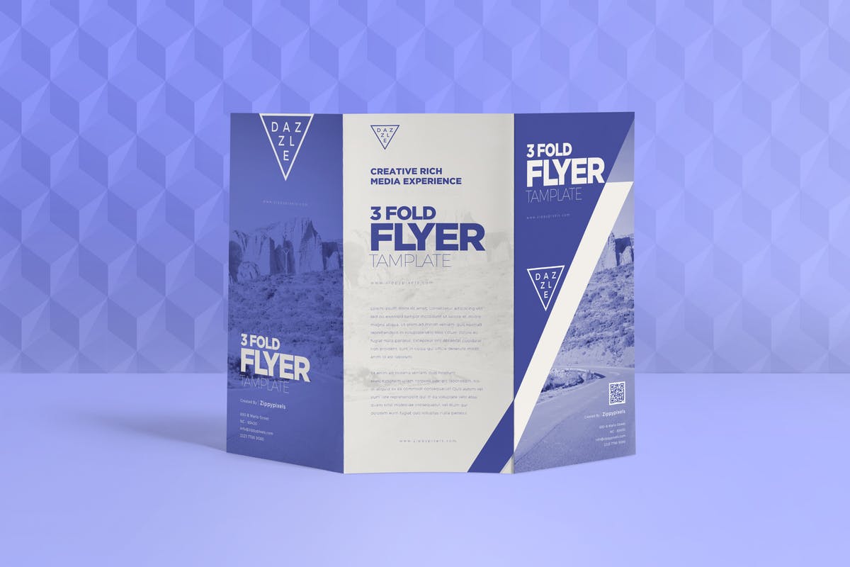 三折页广告营销传单设计模板 3 Fold Flyer Des