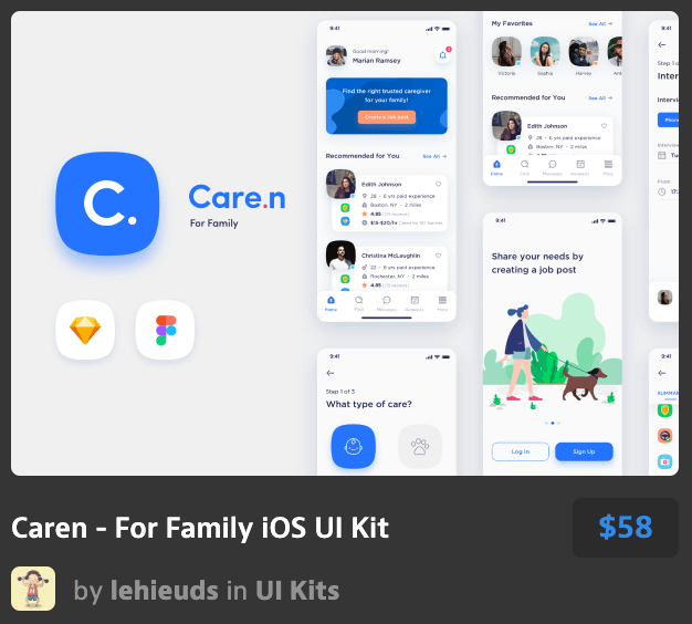 家庭iOS用户界面工具包Caren - For Family