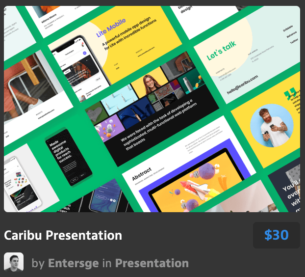 强大的资讯主页用户界面演示文稿Caribu Presenta