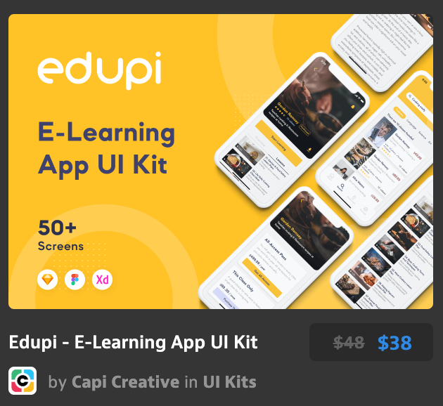 鲜艳应用程序UI工具包Edupi - E-Learning
