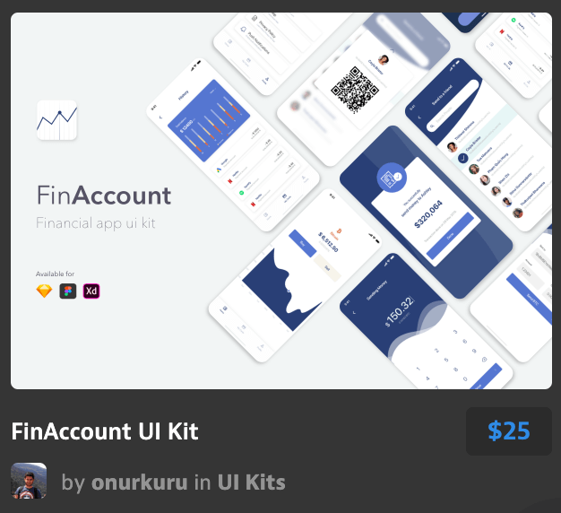 超级酷炫用户界面工具包FinAccount UI Kit