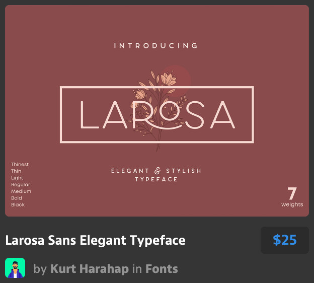 复古雅致字体Larosa Sans Elegant Type