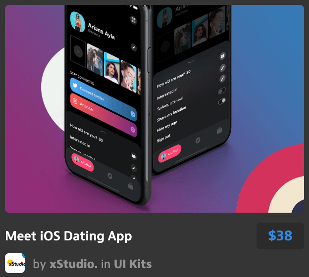 智能iOS约会应用程序Meet iOS Dating App