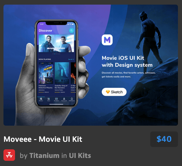 电影用户界面工具包Moveee - Movie UI Kit