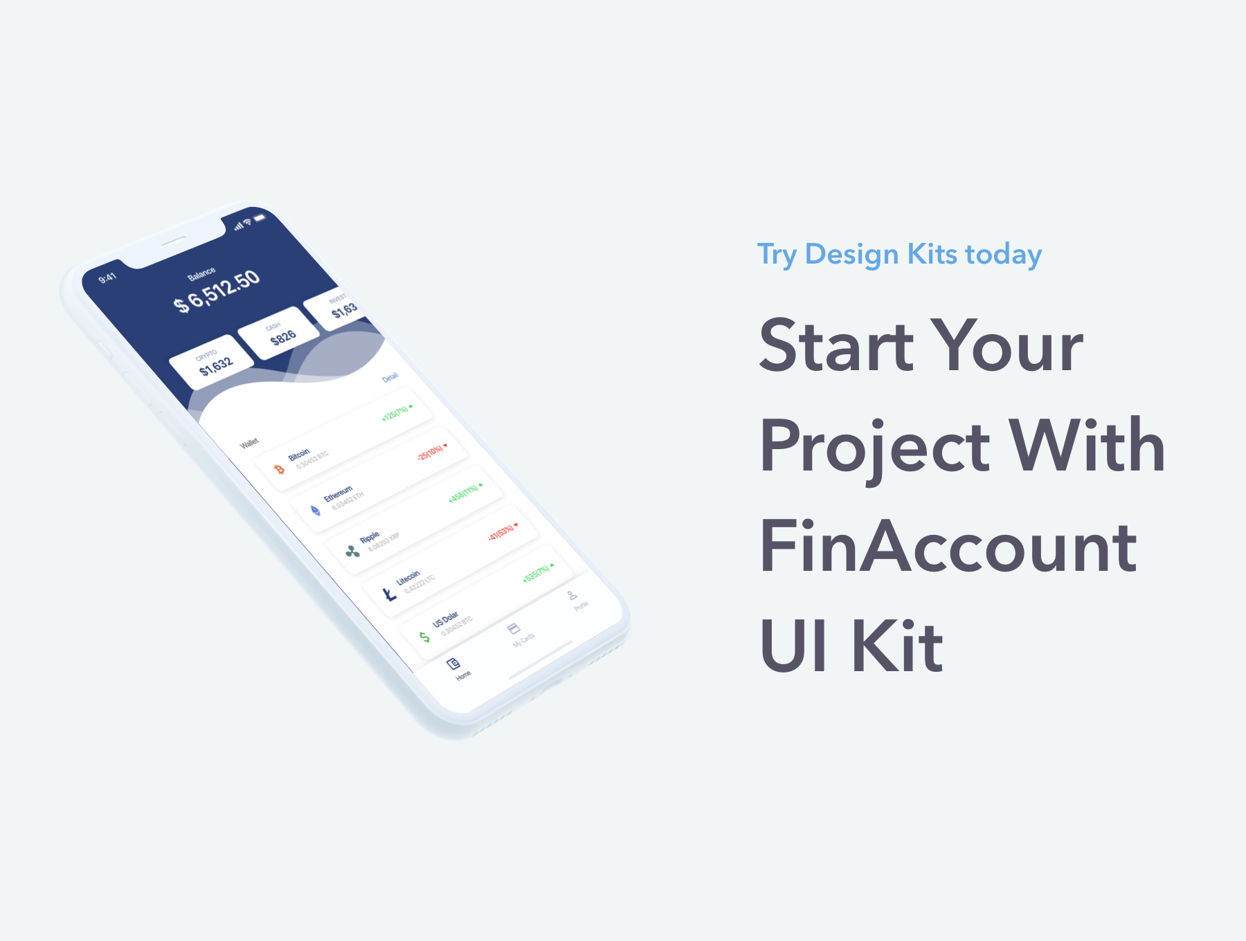 超级酷炫用户界面工具包FinAccount UI Kit