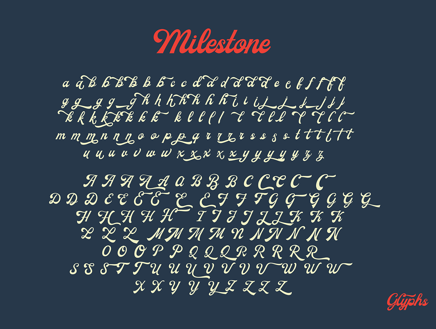 优雅复古经典字体Milestone