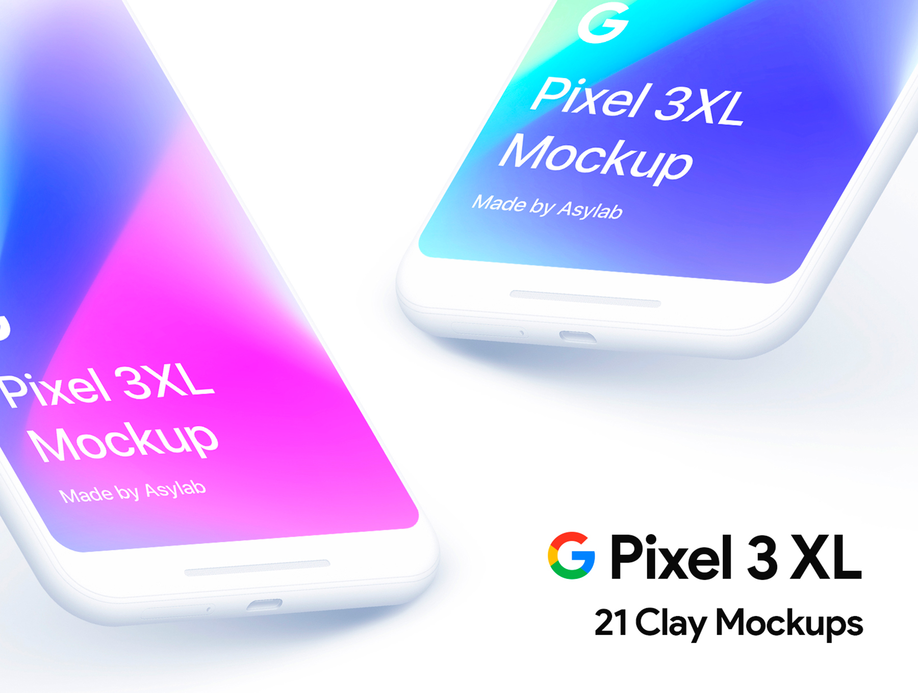 谷歌像素3 XL粘土模型 Google Pixel 3 XL