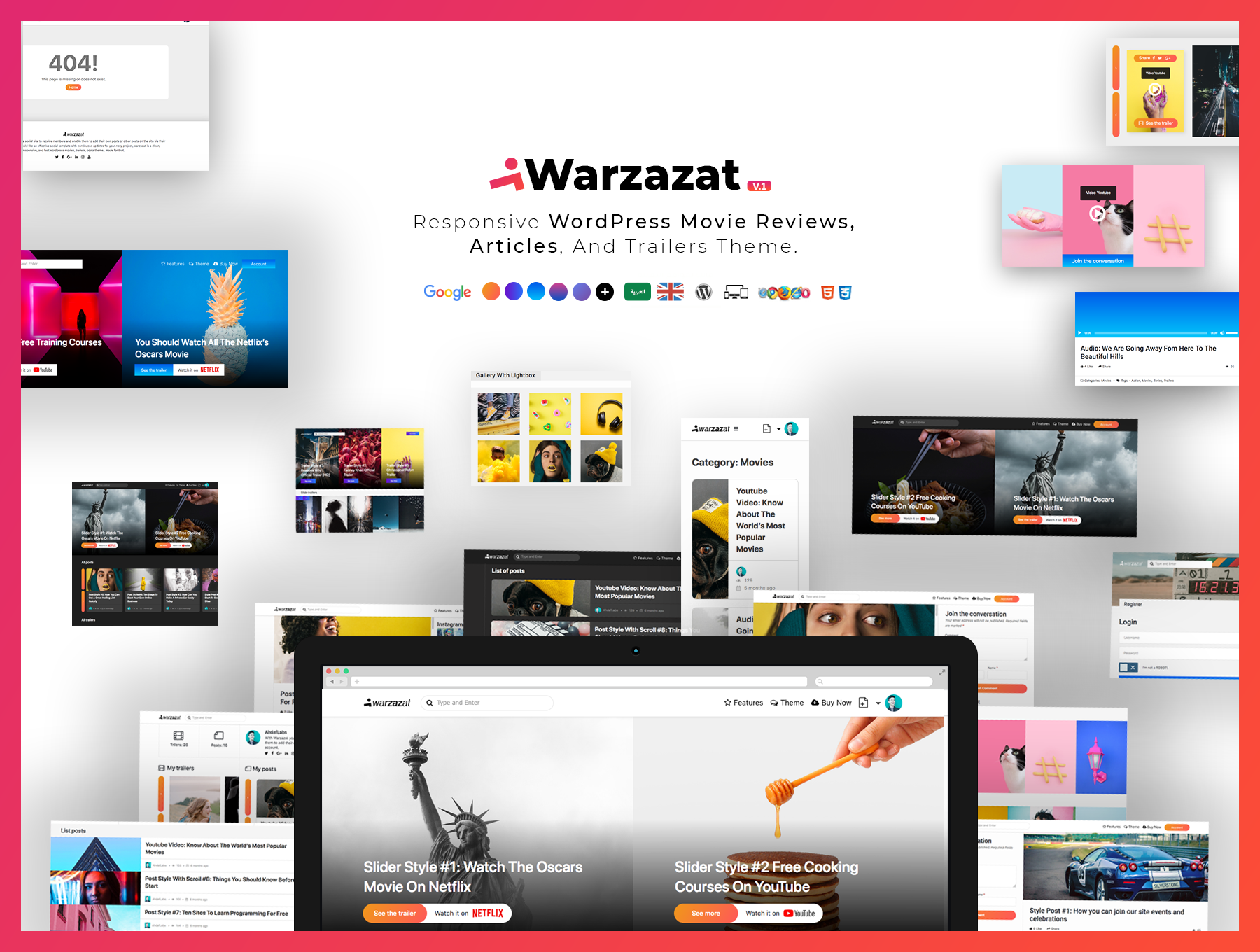 炫酷app主题图片Warzazat WordPress Th