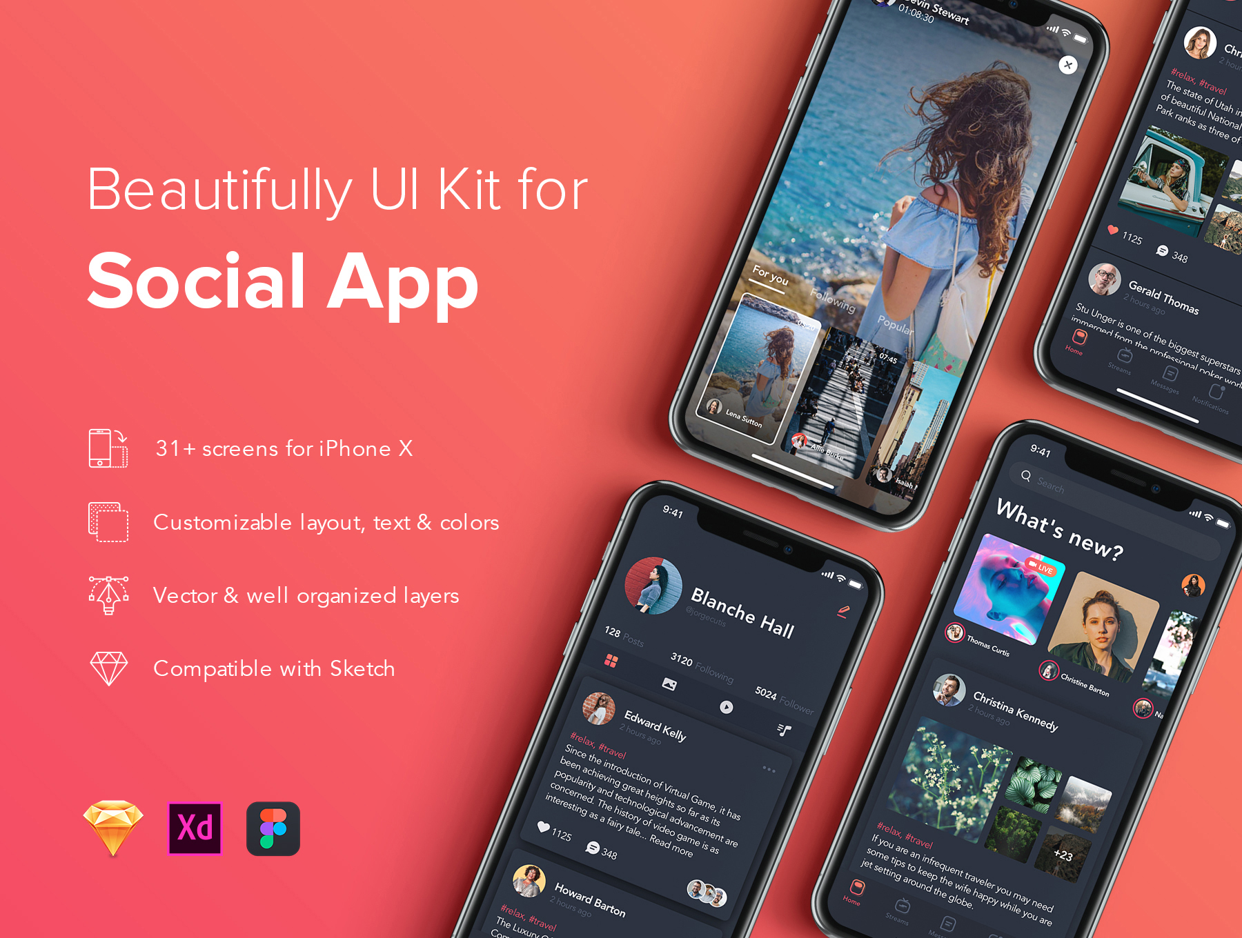 社交应用程序用户界面工具包Zingo Social App