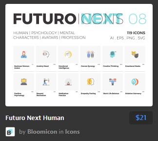 未来人类超前科技图标Futuro Next Human