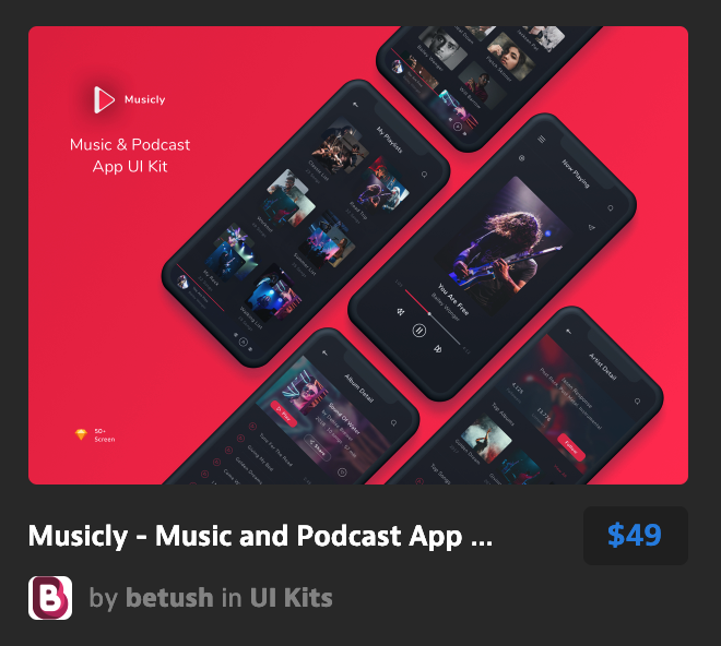 音乐和播客应用程序用户界面工具包Music and Podc