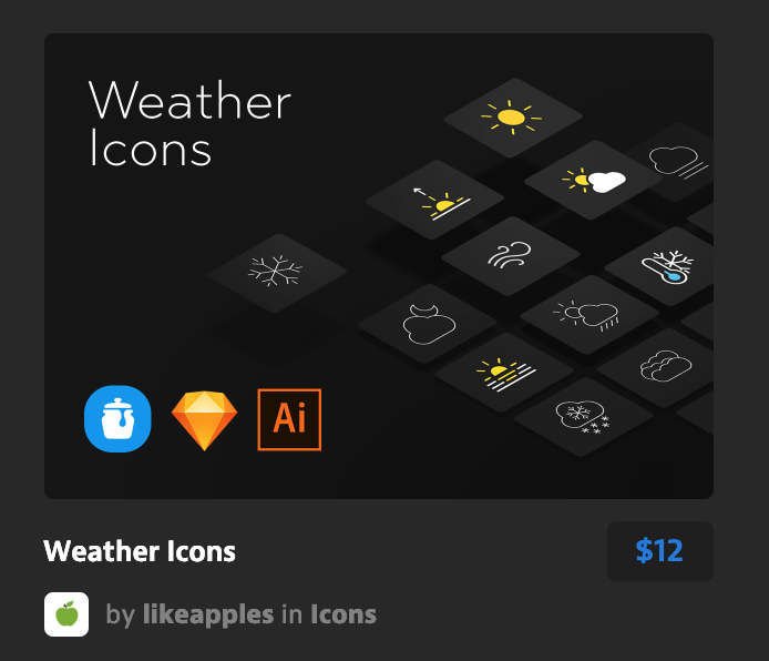 高端多用途天气图标Weather Icons