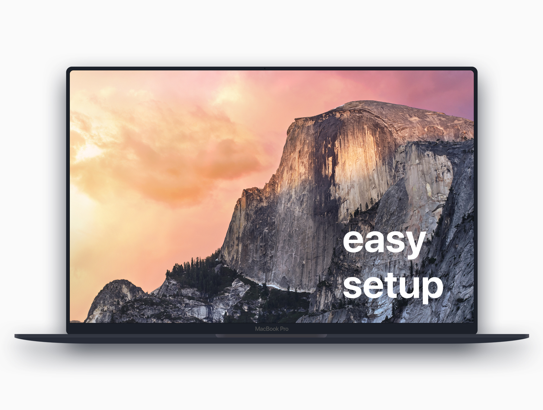 响应式设计风格作品集网站着陆页模板 MacBook Pro