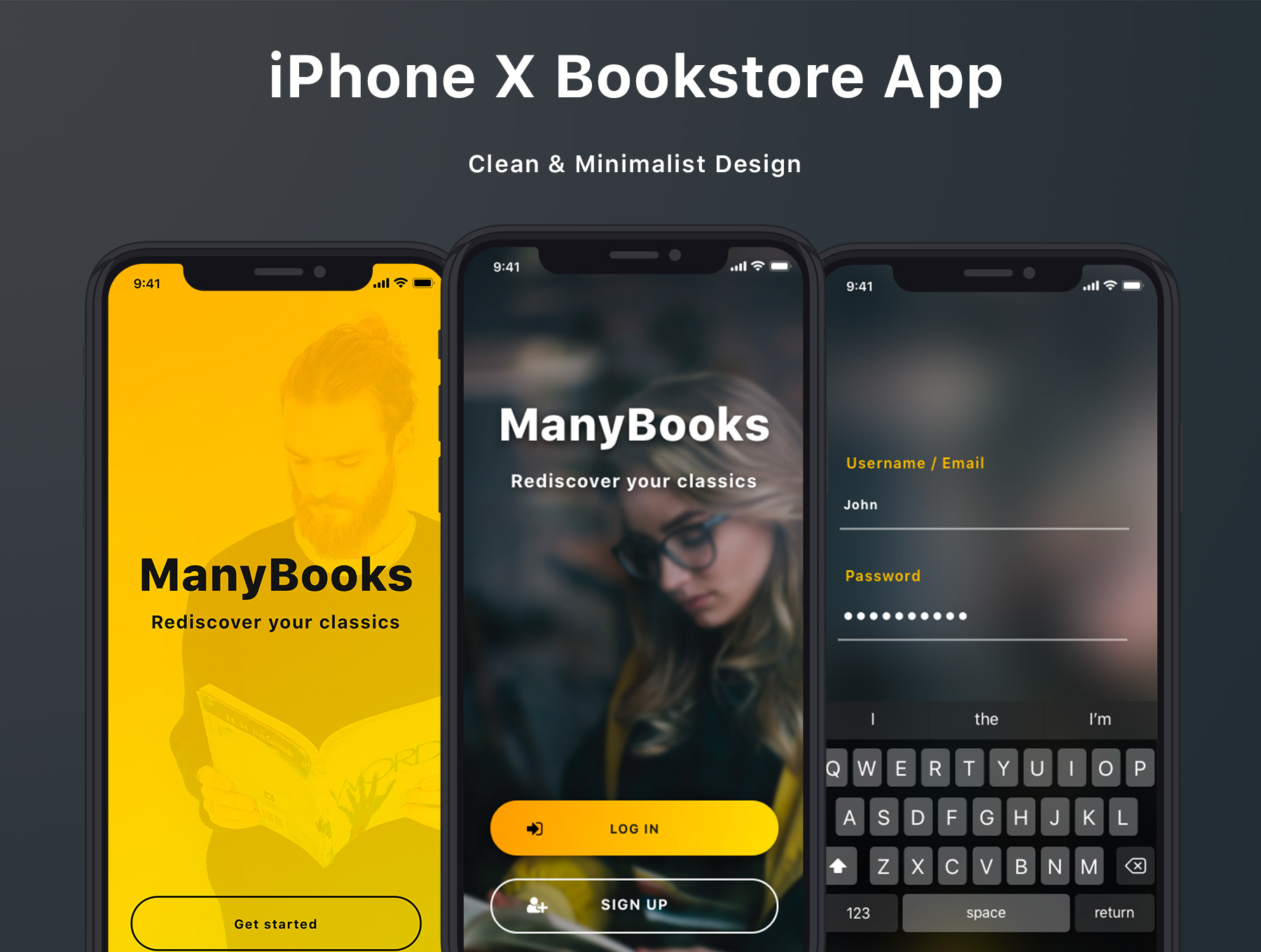 时尚购物APP应用UI设计XD模板ManyBooks iOs