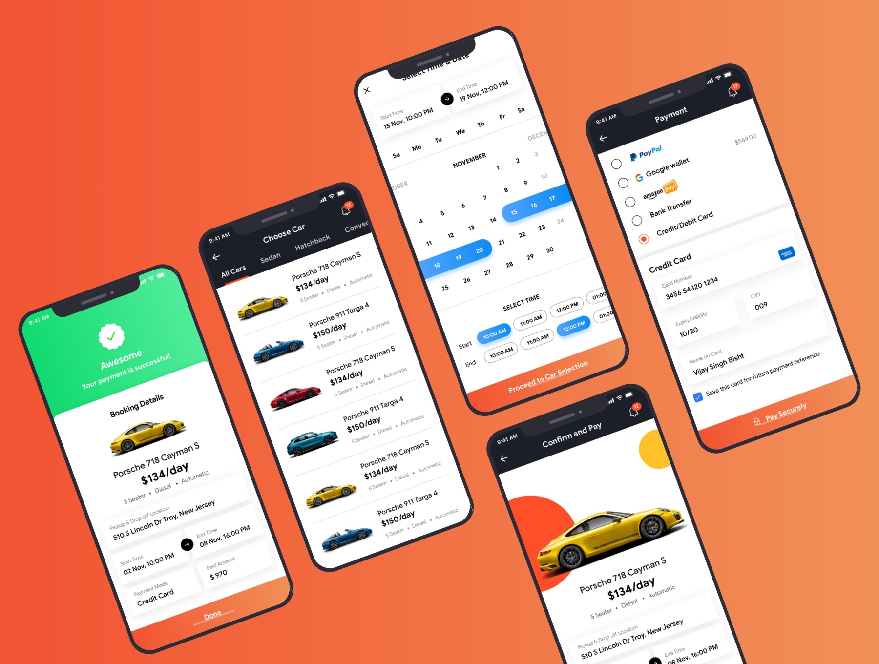 汽车高级iOS应用程序用户界面工具包草图 Premium i